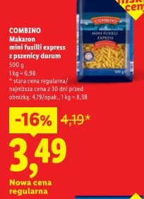 Combino Makaron mini fusilli express z pszenicy durum