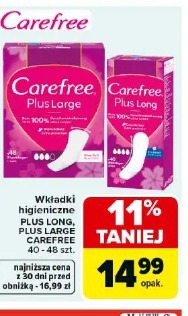 Wkładki higieniczne Plus Long CAREFREE