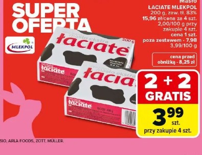 Masło ŁACIATE MLEKPOL