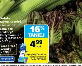 Sałata rzymska mini czerwona Carrefour