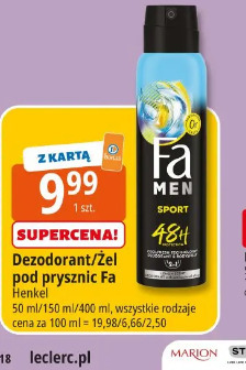 Dezodorant/żel pod prysznic Fa Henkel