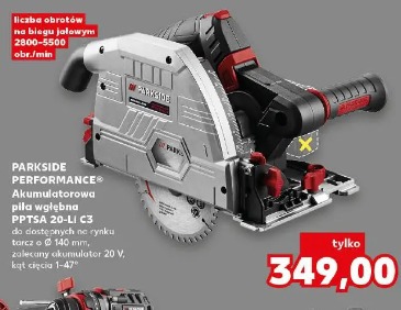 Parkside Performance Akumulatorowa piła wgłębna PPTSA 20-Li C3