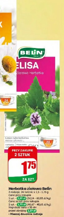 Herbatka ziołowa Belin