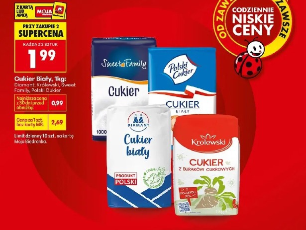 Cukier biały Diamant, Królewski, Sweet Family, Polski Cukier