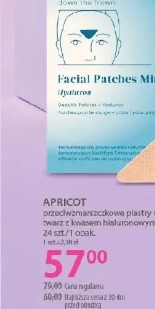 Apricot przeciwzmarszczkowe plastry na twarz z kwasem hialuronowym