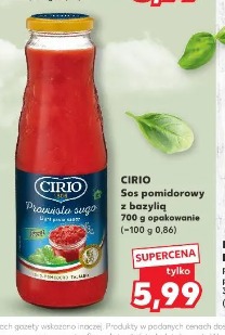 Cirio Sos pomidorowy z bazylią