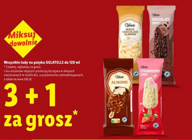 Wszystkie lody na patyku Gelatelli do 120 ml