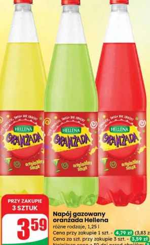Napój gazowany oranżada Hellena