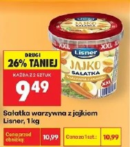 Sałatka warzywna z jajkiem Lisner