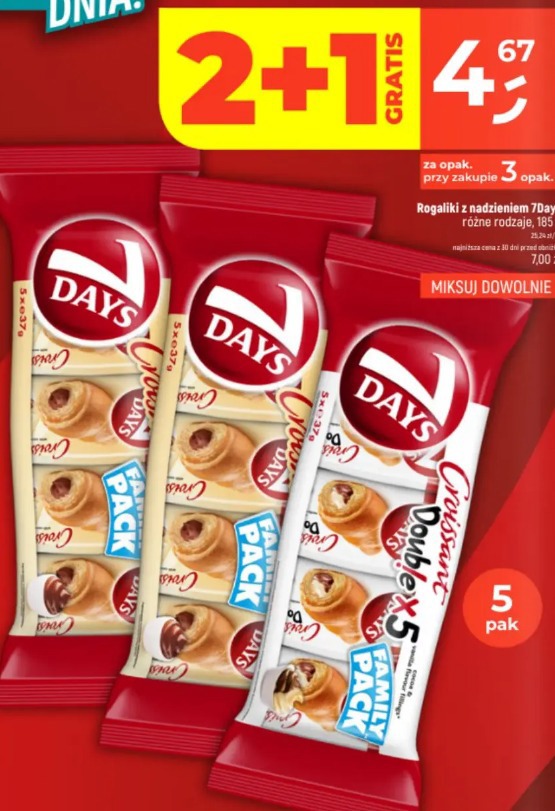 Rogaliki z nadzieniem 7Days różne rodzaje