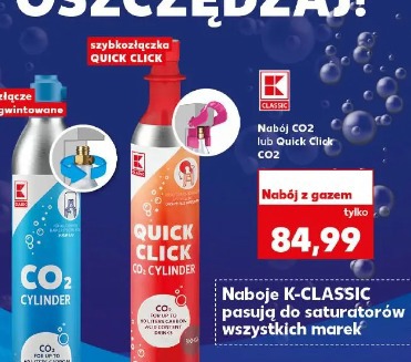 Nabój CO2 lub Quick Click CO2 K-Classic