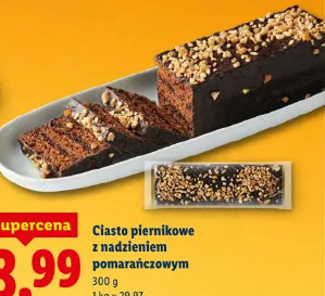 Ciasto piernikowe z nadzieniem pomarańczowym