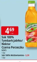 Sok 100% Tymbark Jabłko/Nektar Czarna Porzeczka MWS