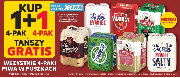 Wszystkie 4-paki piwa w puszkach