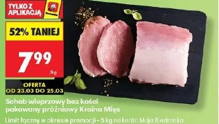 Schab wieprzowy bez kości pakowany próżniowo Kraina Mięs