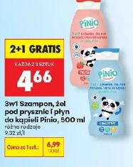3w1 Szampon, żel pod prysznic i płyn do kąpieli Pinio, 500 ml