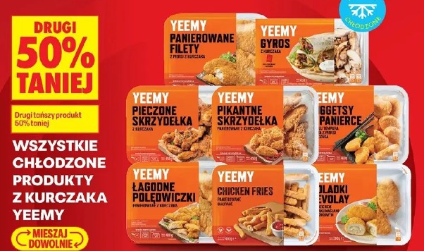 Wszystkie chłodzone produkty z kurczaka Yeemy
