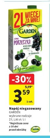 Garden napój niegazowany czarno porzeczka
