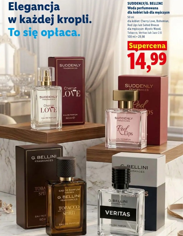 Suddenly/G. Bellini Woda perfumowana dla kobiet lub dla mężczyzn