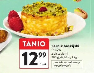 Sernik baskijski OLSZA z pistacjami