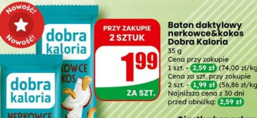 Baton daktylowy nerkowiec&kokos Dobra Kaloria