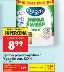Ręczniki papierowe Queen Mega Sweep, 120 m