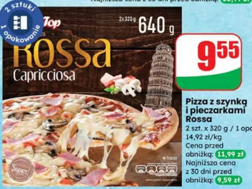 Pizza z szynką i pieczarkami Rossa