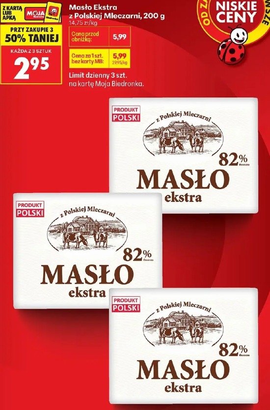 Masło Ekstra z Polskiej Mleczarni