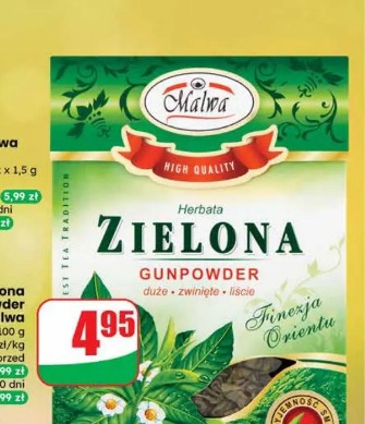 Herbata zielona Gunpowder Malwa