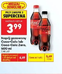 Napój gazowany Coca-Cola lub Coca-Cola Zero