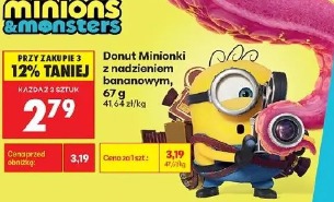 Donut Minionki z nadzieniem bananowym