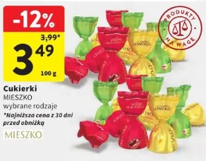 Cukierki MIESZKO wybrane rodzaje