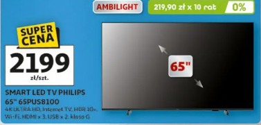 SMART LED TV PHILIPS 65" 65PUS8100
