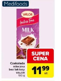 Czekolada mleczna bez laktozy VALOR