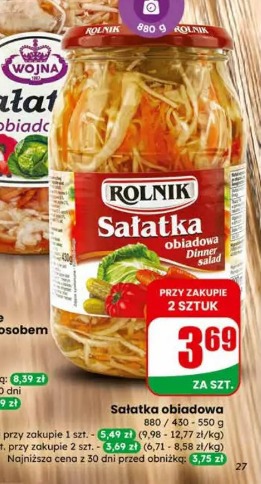 Sałatka obiadowa Rolnik