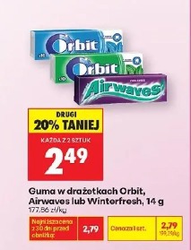 Guma w drażetkach Orbit, Airwaves lub Winterfresh