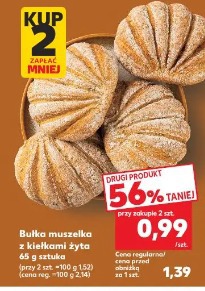 Bułka muszelka z kiełkami żyta