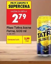 Piwo Tatra Jasne Pełne