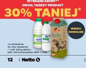 Wybrane kefiry drugi, tańszy produkt