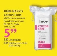 Hebe Basics Cotton Pads płatki kosmetyczne kwadratowe maxi