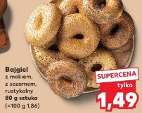 Bagiel z makiem, z sezamem, rustykalny