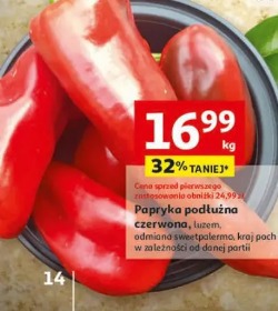 Papryka podłużna czerwona