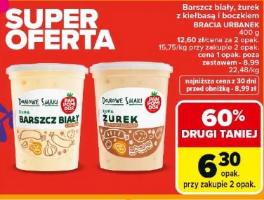 Barszcz biały, żurek z kiełbasą i boczkiem BRACIA URBANEK