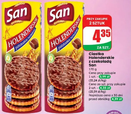 Ciastka Holenderskie z czekoladą San