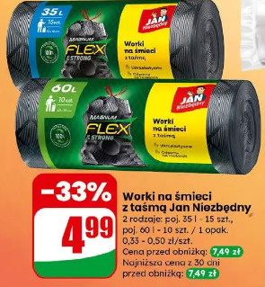 Worki na śmieci z taśmą Jan Niezbędny