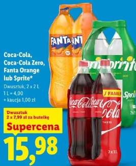 Coca-Cola, Coca-Cola Zero, Fanta Orange lub Sprite