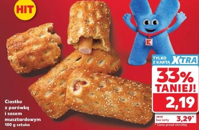 Ciastko z parówką i sosem musztardowym