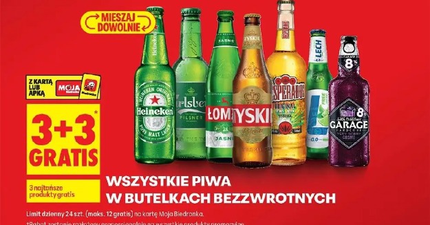 Wszystkie piwa w butelkach bezzwrotnych