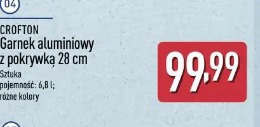 Crofton Garnek aluminiowy z pokrywką 28 cm