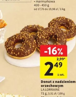 Donut z nadzieniem orzechowym La Lorraine